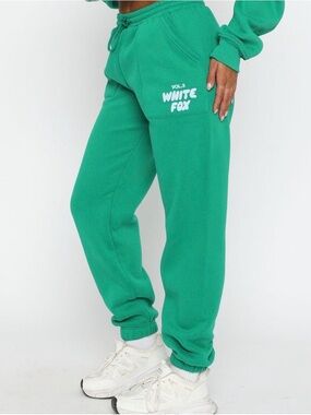 White Fox Boutique Green Logo Sweatpants